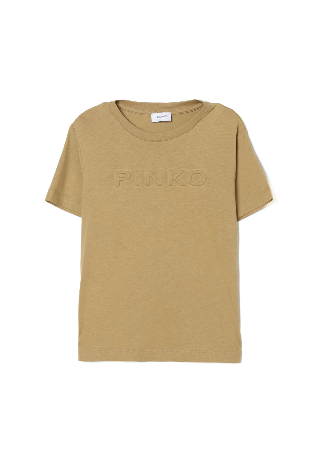 Pinko Kids T-shirt Sabbia con Logo per Bambine