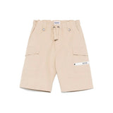 Moschino Kids Bermuda Cargo Beige per Bambini