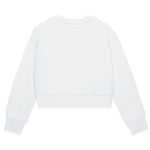 Diesel Kids Felpa Girocollo Bianca con Logo Oval D per Bambine