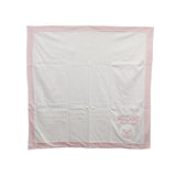 Moschino Kids Pink Striped Blanket with Logo for Baby Girls