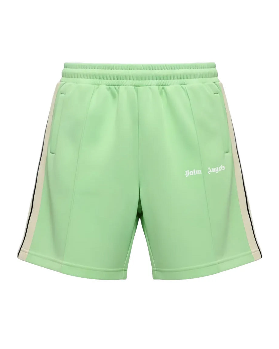 Palm Angels Kids Short Verde con Logo per Bambini