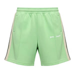 Palm Angels Kids Short Verde con Logo per Bambini