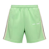 Palm Angels Kids Short Verde con Logo per Bambini