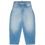 Dsquared2 Kids Jeans Denim Blu Stone Wash con Tasca Retro Effetto Pelle Unisex per Bambini