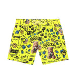 Barrow Kids Costume Short Giallo Fluo Fantasia All-Over per Bambini