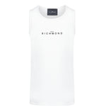 John Richmond Kids Canotta Bianco con Logo per Bambini
