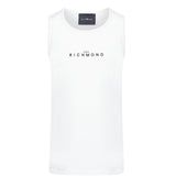 John Richmond Kids Canotta Bianco con Logo per Bambini