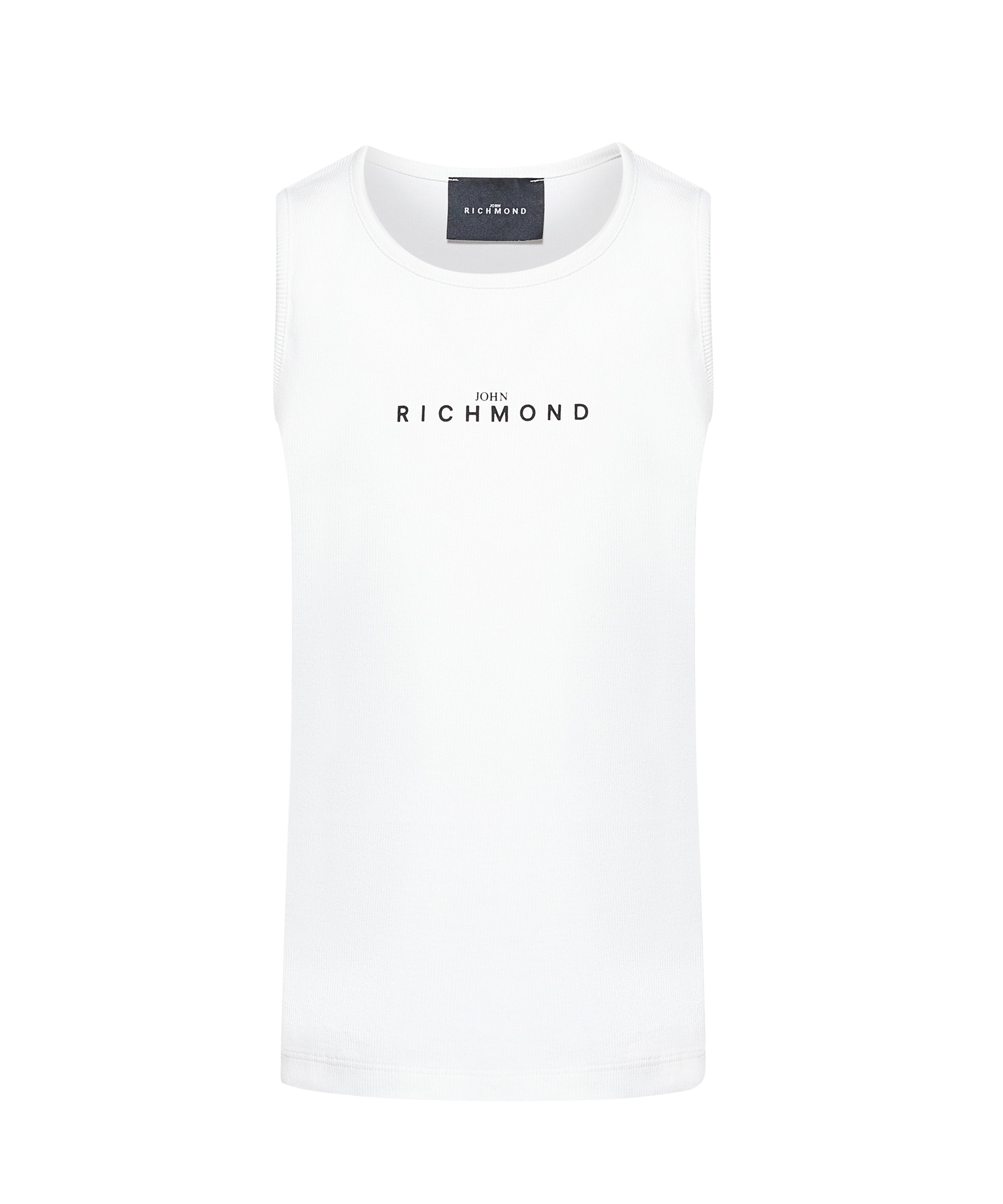 John Richmond Kids Canotta Bianco con Logo per Bambini