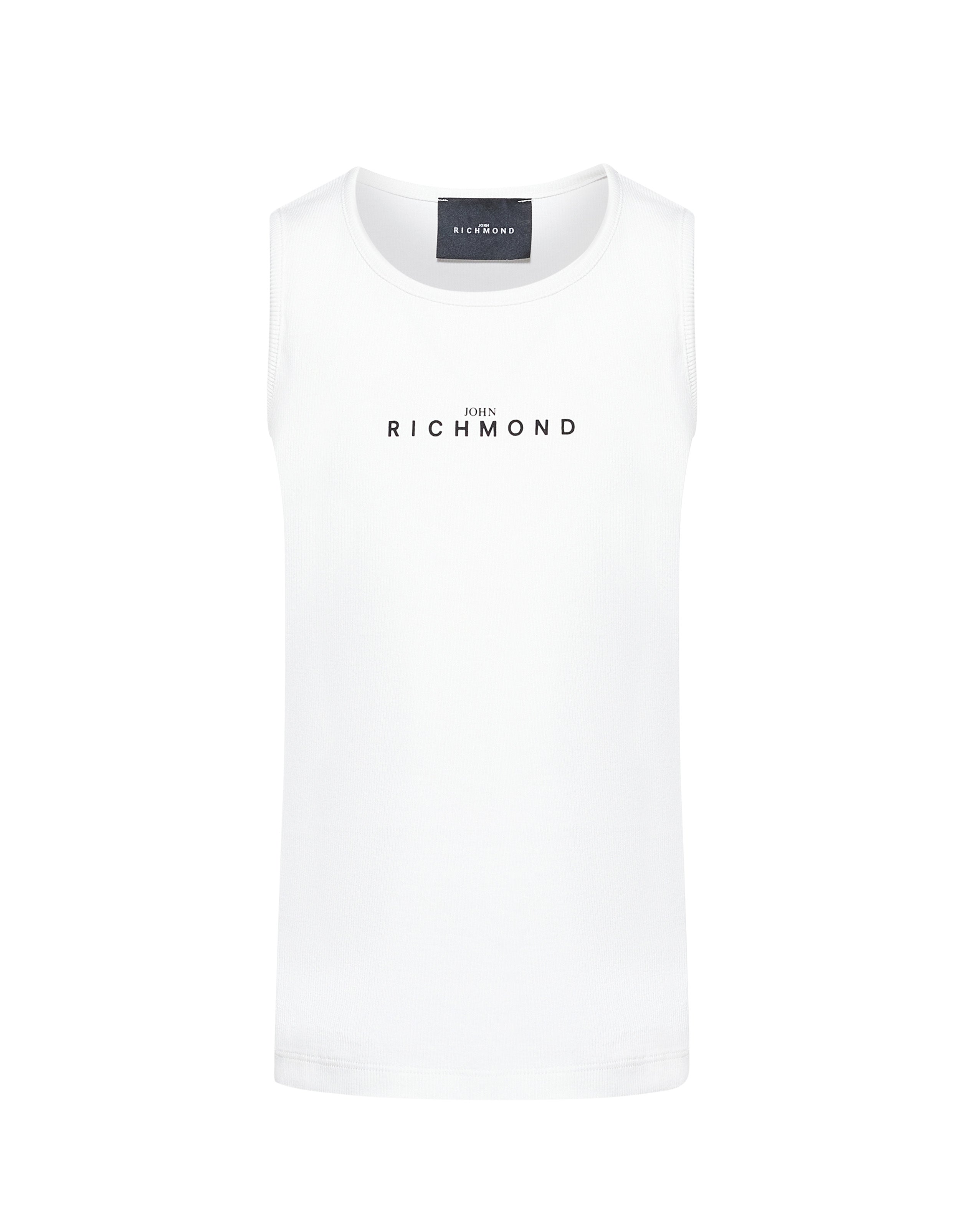 John Richmond Kids Canotta Bianco con Logo per Bambini