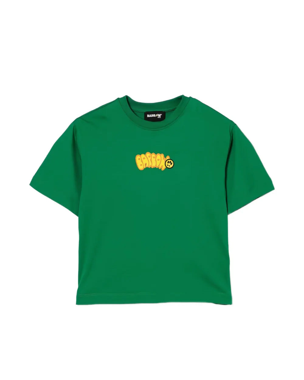 Barrow Kids T-Shirt Verde con Stampa Logo per Bambini