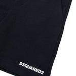 Dsquared2 Kids Bermuda nero con Dettaglio Stampa Logo per Bambini