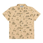 Moschino Kids Camicia Beige con Stampa per Bambini