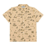 Moschino Kids Camicia Beige con Stampa per Bambini