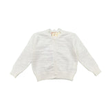 Elisabetta Franchi La Mia Bambina Cardigan Panna Pointelle per Neonate