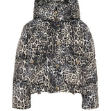 Just Cavalli Kids Piumino Nero Animalier con Logo per Bambine