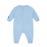 Moschino Kids Tutina Celeste con Tasca Teddy per Neonati