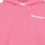 Palm Angels Kids Felpa Fucsia con Stampa Logo per Bambine