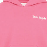 Palm Angels Kids Felpa Fucsia con Stampa Logo per Bambine