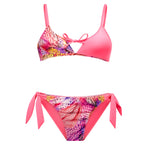 4Giveness Kids Costume Due Pezzi Fantasia Pink Butterfly per Bambine