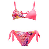 4Giveness Kids Costume Due Pezzi Fantasia Pink Butterfly per Bambine
