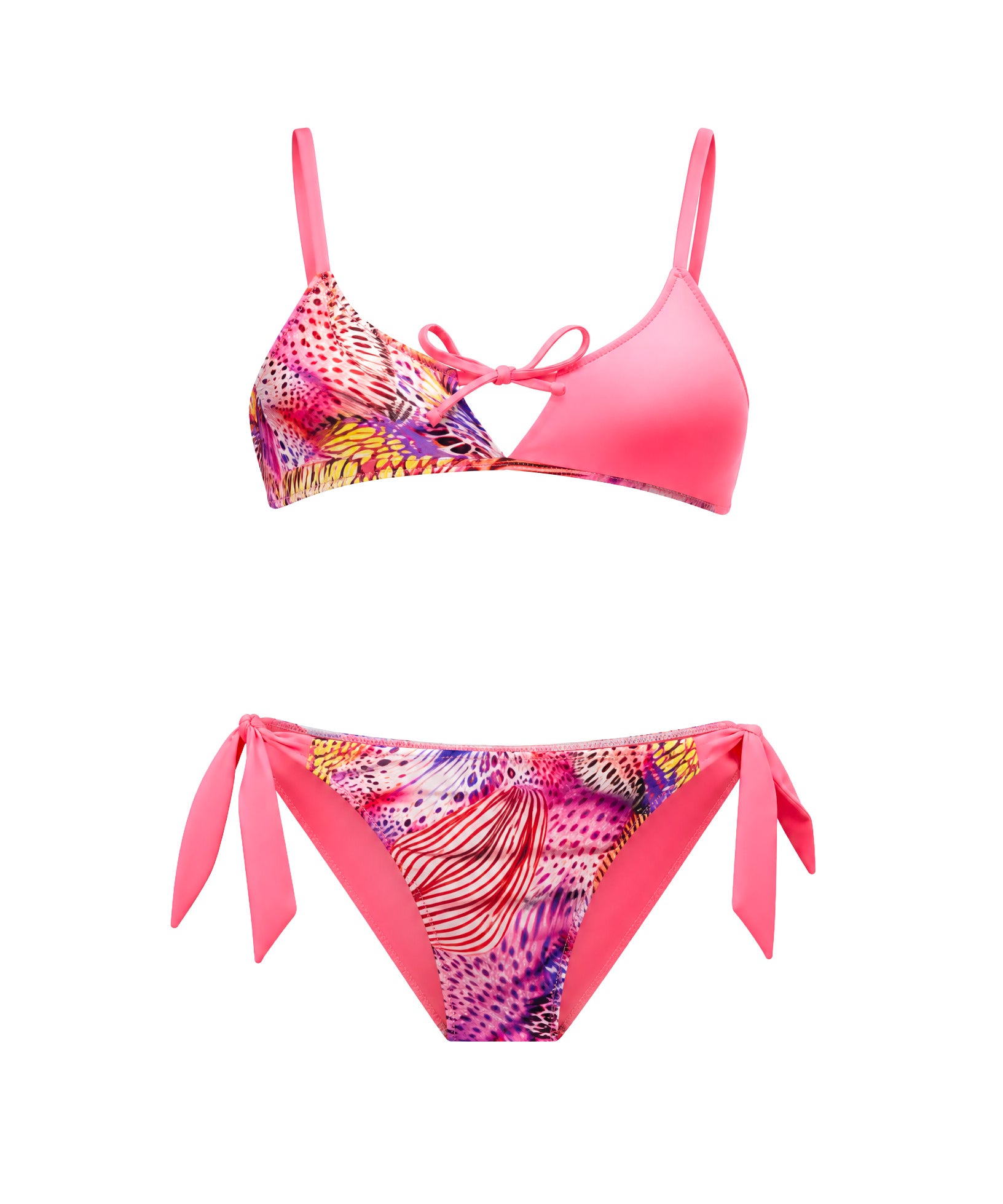 4Giveness Kids Costume Due Pezzi Fantasia Pink Butterfly per Bambine
