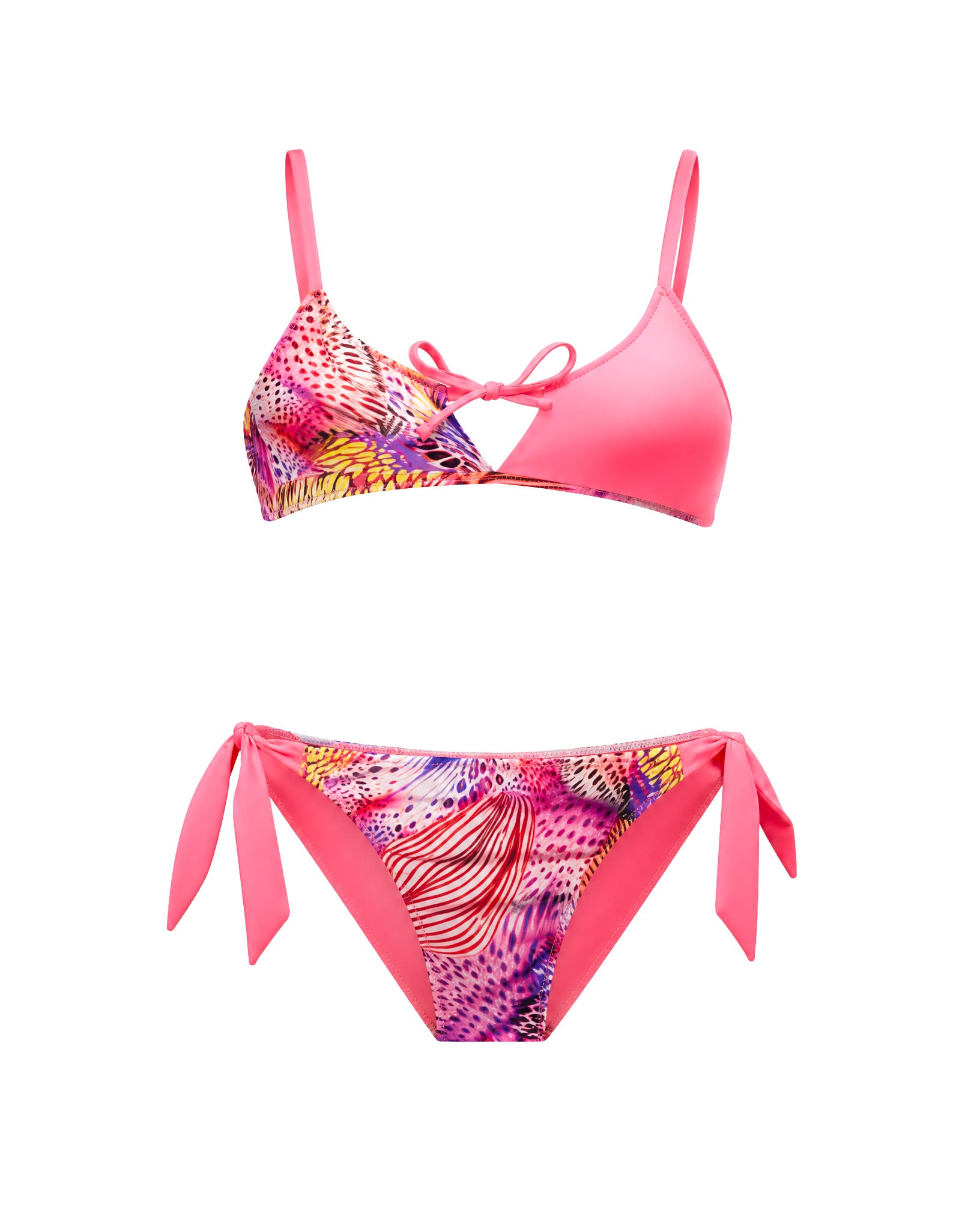 4Giveness Kids Costume Due Pezzi Fantasia Pink Butterfly per Bambine