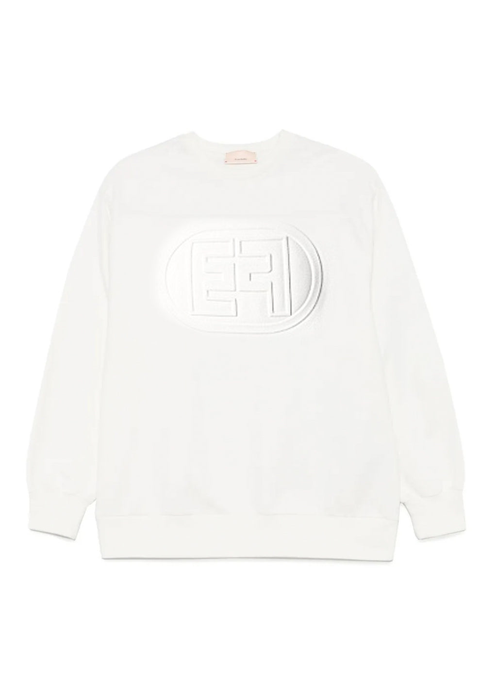 Elisabetta Franchi La Mia Bambina Felpa Panna con Logo per Bambine