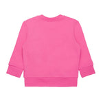 Diesel Kids Felpa Girocollo Fucsia con Logo Oval D per Neonate retro