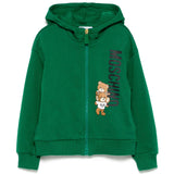 Moschino Kids Green Zip Up Hoodie for Kids
