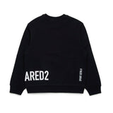 Dsquared2 Kids Felpa Nera con Applicazione Leaf Strass per Bambine (retro)