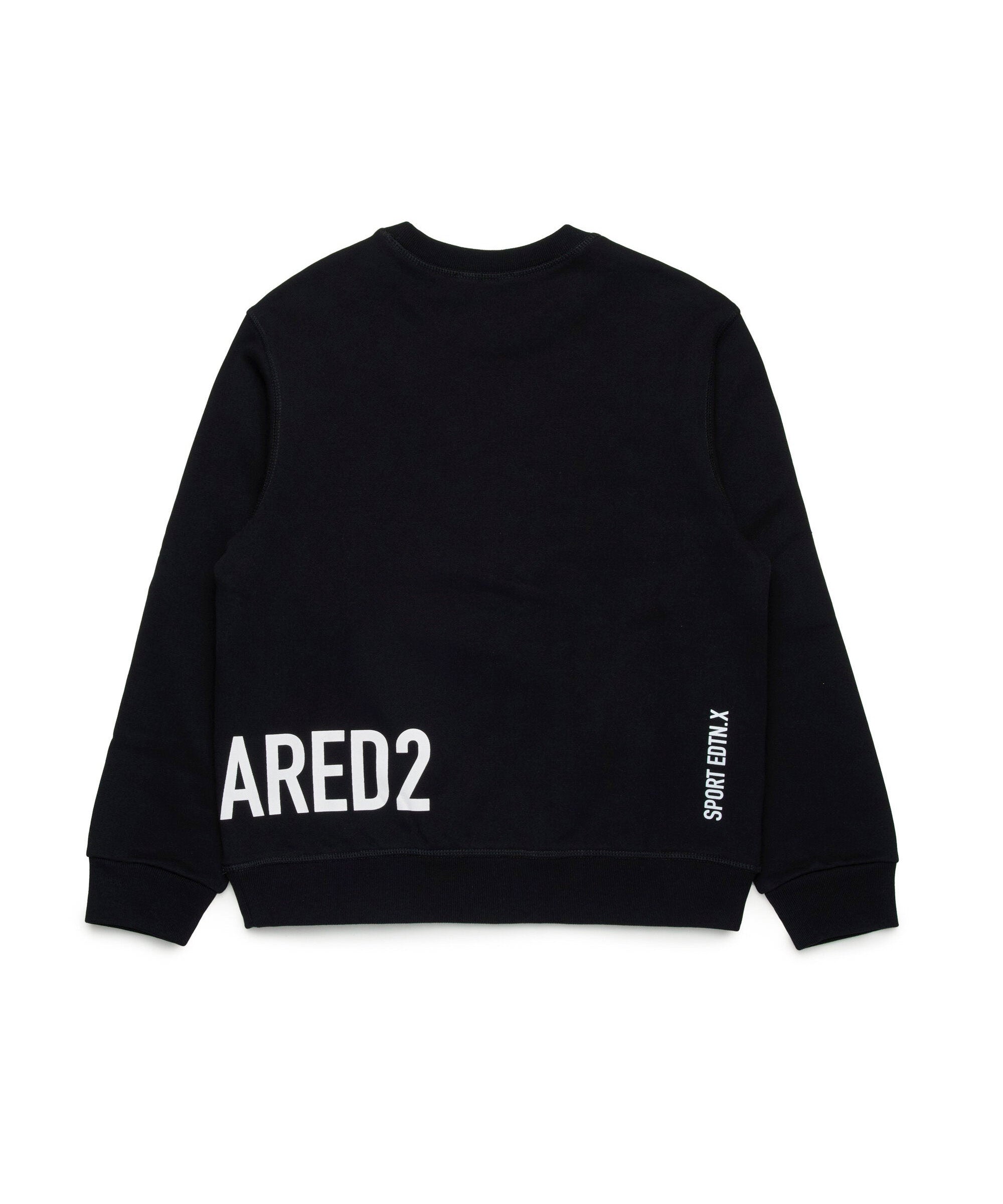 Dsquared2 Kids Felpa Nera con Applicazione Leaf Strass per Bambine (retro)
