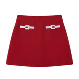Elisabetta Franchi La Mia Bambina Gonna Rosso e Nude per Bambine
