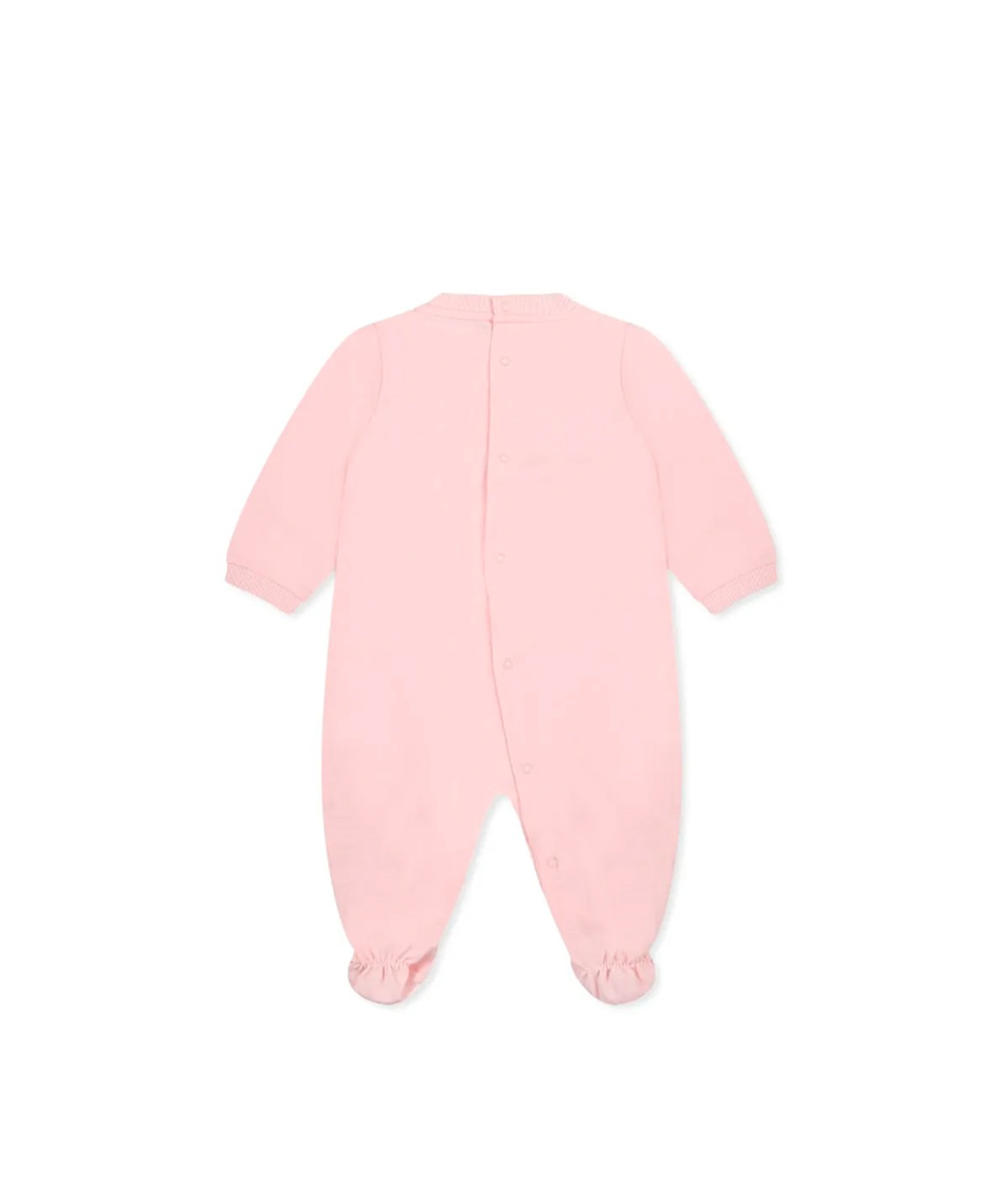 Moschino Kids Tutina Rosa con Stampa Teddy per Neonate (retro)