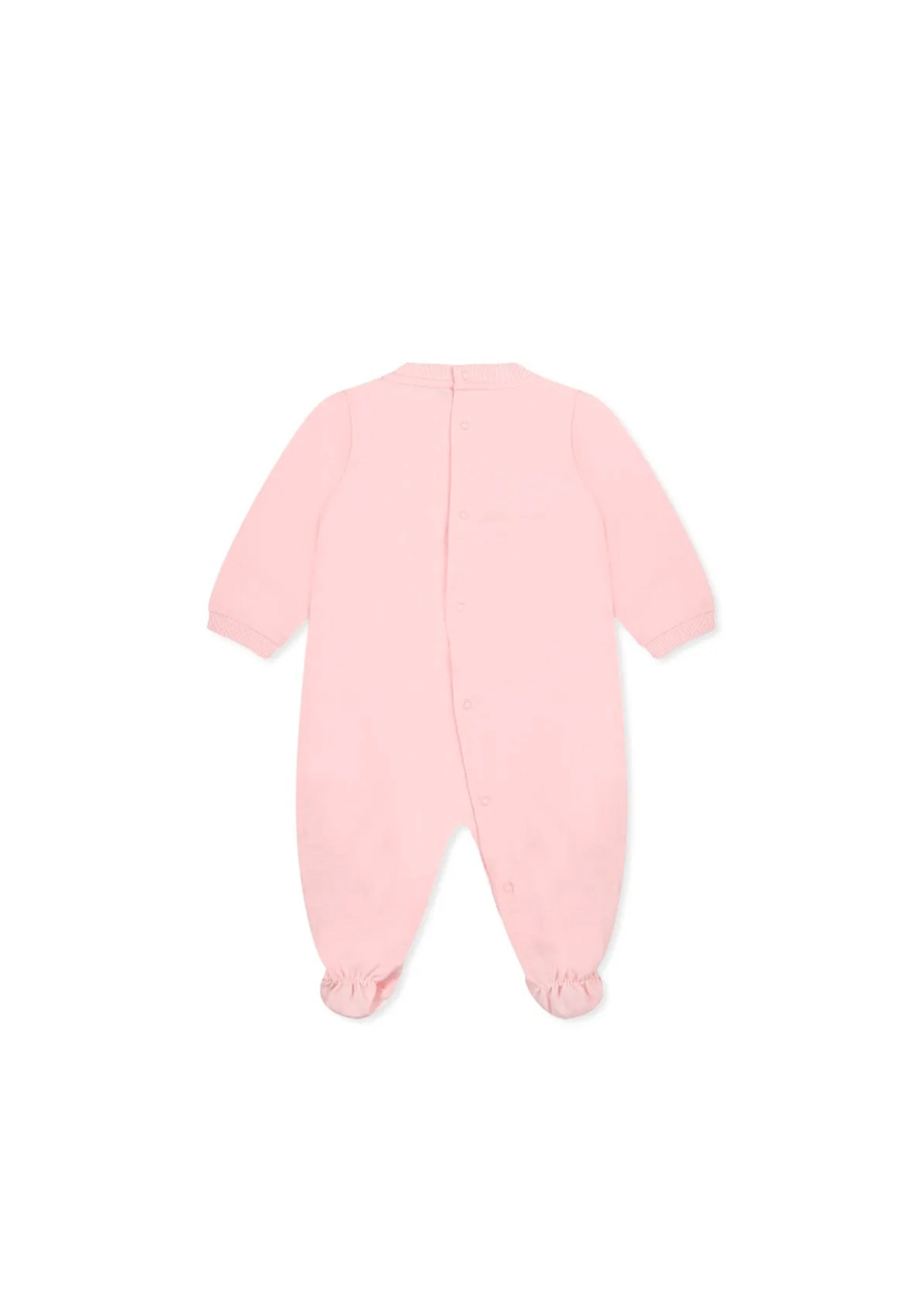 Moschino Kids Tutina Rosa con Stampa Teddy per Neonate (retro)
