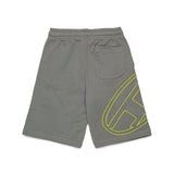 Diesel Kids Bermuda Grigio con Macro Oval D per Bambini