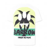 Barrow Kids T-Shirt Bianca con Stampa Retro Palms per Bambini