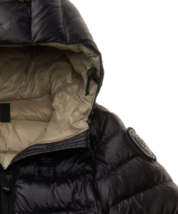 Blauer Kids Giubbino Nero/Beige con Cappuccio Charme junior per Bambine