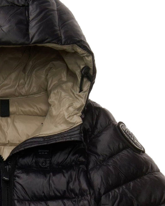 Blauer Kids Giubbino Nero/Beige con Cappuccio Charme junior per Bambine