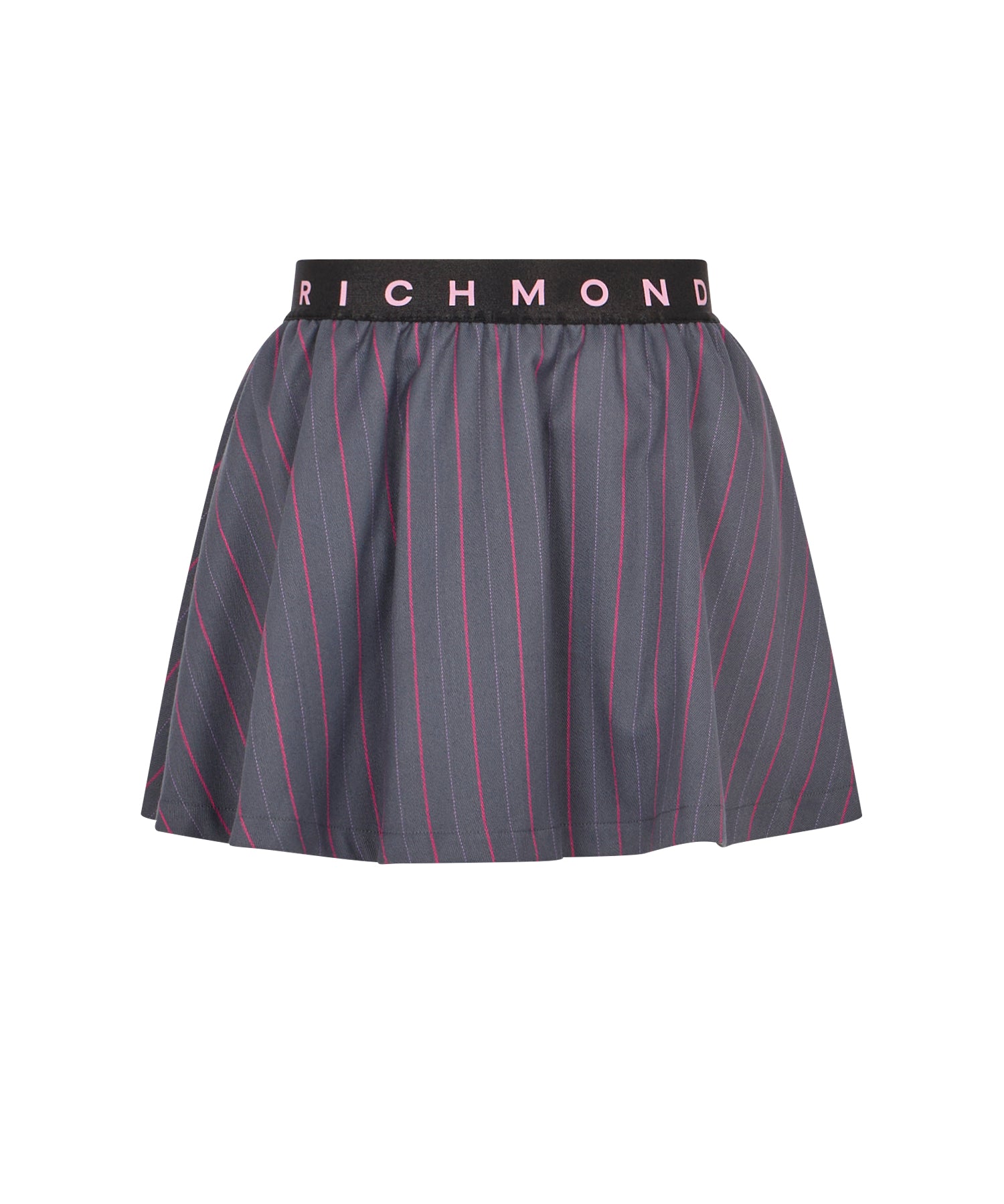 John Richmond Kids Gonna Grigia Gessata con Elastico Logato in Vita per Bambine