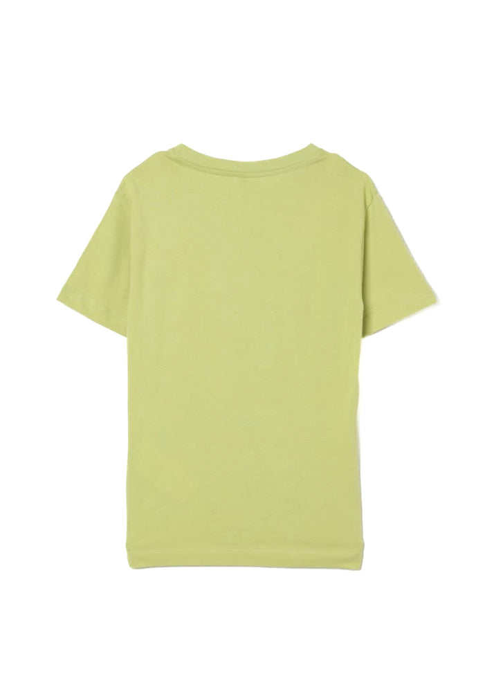 Pinko Kids T-shirt Verde con Logo per Bambine