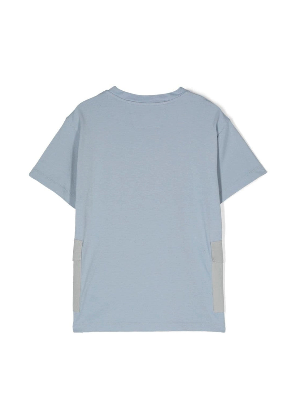 C.P. Company Kids T-shirt Blu Acciaio con Applicazione Tasche per Bambini (retro)