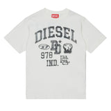 Diesel Kids T-Shirt Off-White con Stampa per Bambini