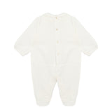 Elisabetta Franchi La Mia Bambina Tutina Avorio con Logo "][" per Neonate