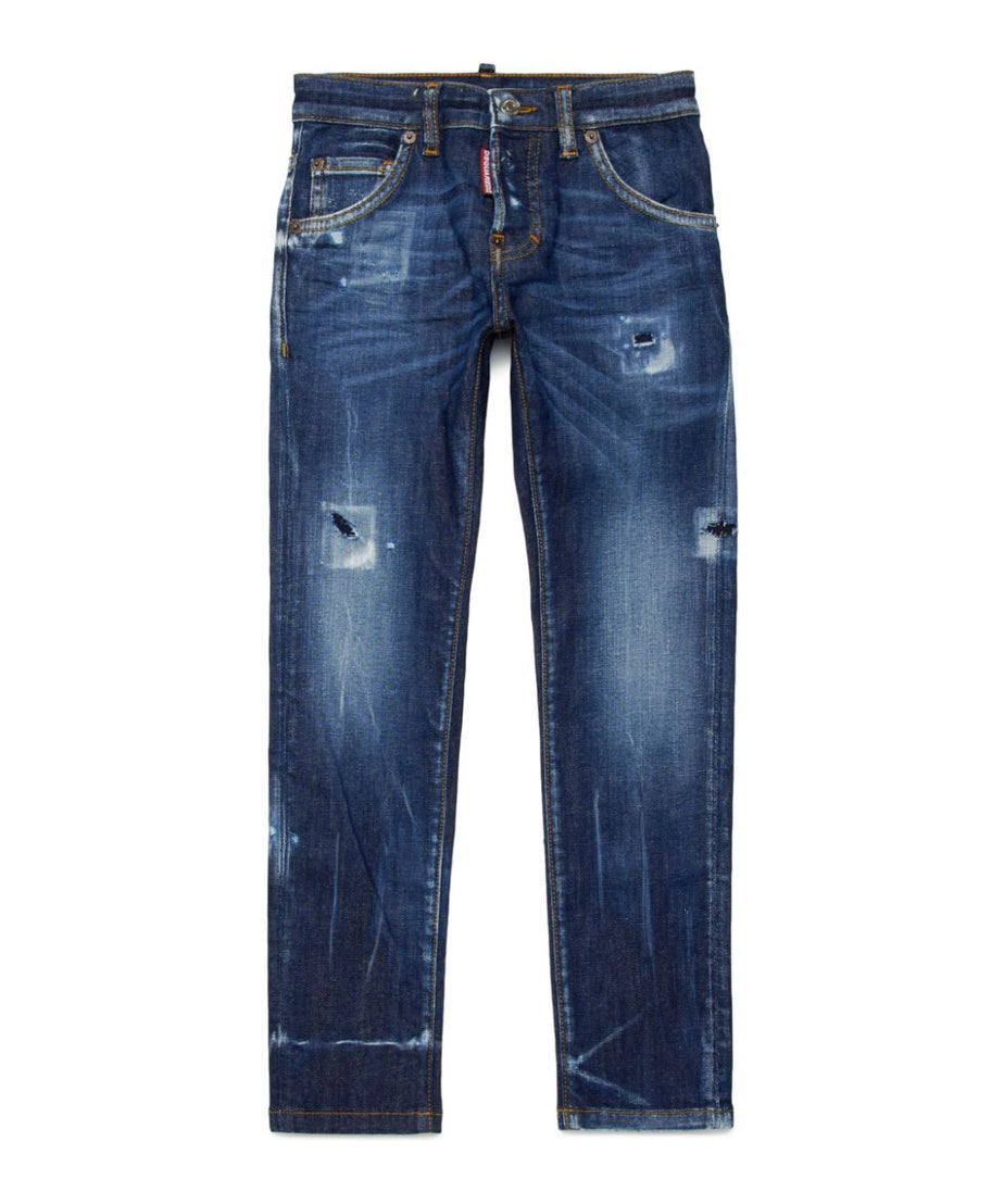 Dsquared2 Kids Jeans Denim Blu per Bambini 