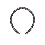 Moschino Kids Cerchietto Nero/Oro con Logo Monogram per Bambine