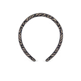 Moschino Kids Cerchietto Nero/Oro con Logo Monogram per Bambine