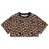 Moschino Kids T-shirt Nera Teddy Bear All Over per Bambine