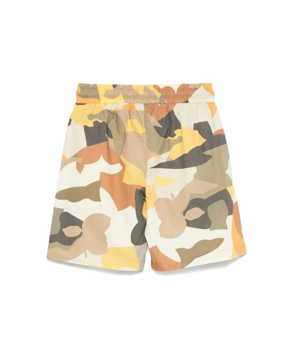 MSGM Kids Bermuda Multicolor con Logo per Bambini (retro)