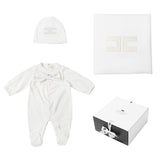 Elisabetta Franchi La Mia Bambina Kit Tutina Cappello e Coperta per Neonate