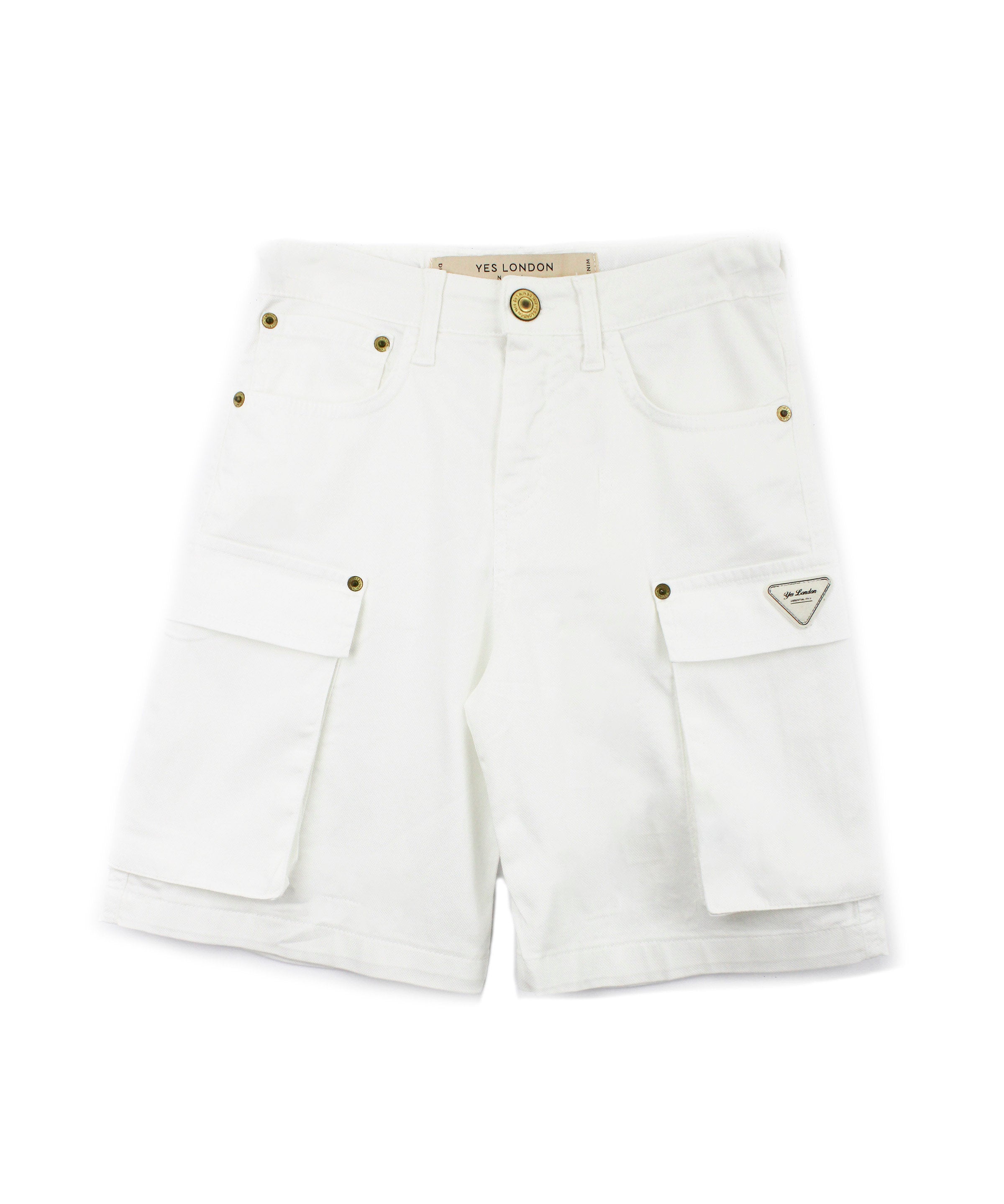 Yes London Bermuda Denim Bianco per Bambini